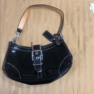 coach panten leather evening purse